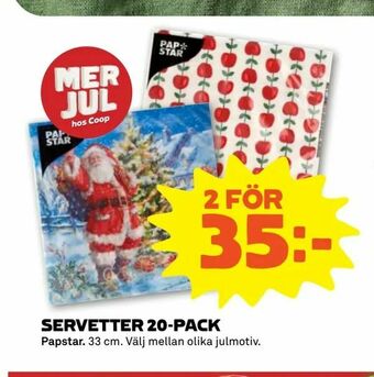 Stora Coop Servetter 20-pack erbjuda