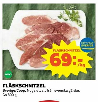 Coop Fläskschnitzel erbjuda