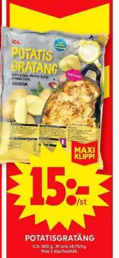 ICA Maxi Potatisgratäng erbjuda