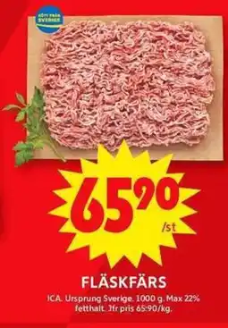 ICA Maxi Fläskfärs erbjuda
