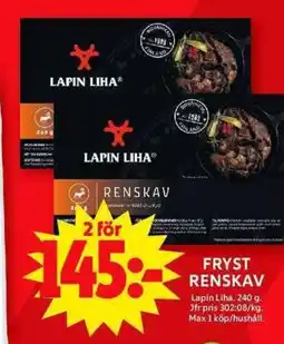 ICA Maxi Fryst renskav erbjuda