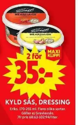 ICA Maxi Kyld sås, dressing erbjuda