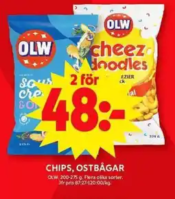ICA Maxi Chips, ostbågar erbjuda