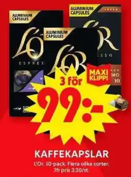 ICA Maxi Kaffekapslar erbjuda