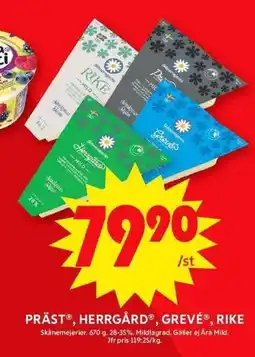 ICA Maxi Präst, herrgård, grevé, rike erbjuda