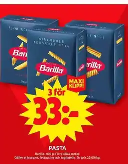 ICA Maxi Pasta erbjuda