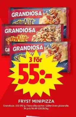 ICA Maxi Fryst minipizza erbjuda