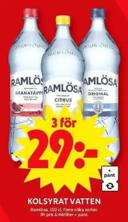 ICA Maxi Kolsyrat vatten erbjuda