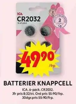 ICA Maxi Batterier knappcell erbjuda