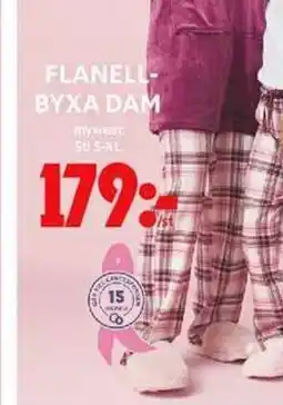 ICA Maxi Flanell- byxa dam mywear. su s-xl erbjuda
