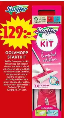 ICA Maxi Swiffer golvmopp startkit erbjuda
