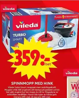 ICA Maxi Spinnmopp med hink erbjuda