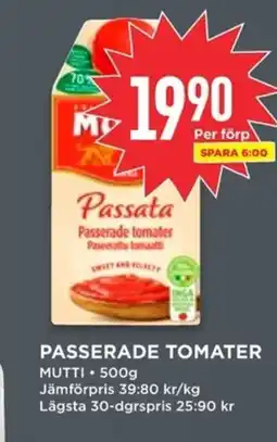 Willys Passerade tomater mutti erbjuda