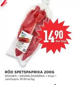 Willys Röd spetspaprika erbjuda