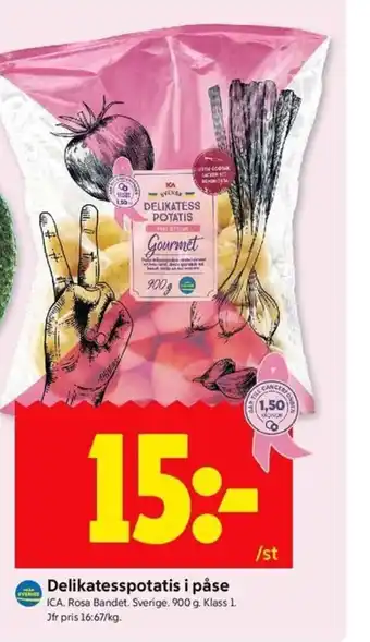 ICA Kvantum Delikatesspotatis i påse erbjuda