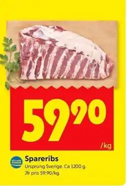 ICA Kvantum Spareribs erbjuda