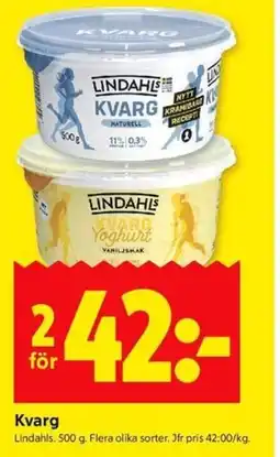 ICA Kvantum Kvarg erbjuda