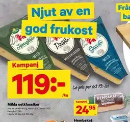 City Gross Milda ostklassiker, SEK 119 erbjuda