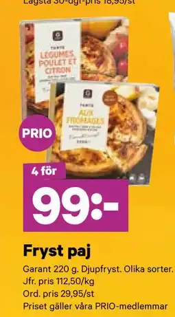 City Gross Fryst paj, Pris i appen erbjuda