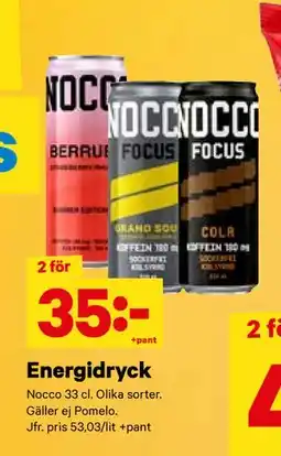 City Gross Energidryck, SEK 35 erbjuda