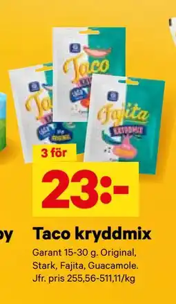 City Gross Taco kryddmix, SEK 23 erbjuda
