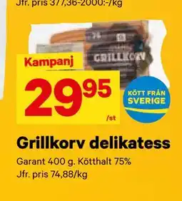 City Gross Grillkorv delikatess, SEK 29.95 erbjuda