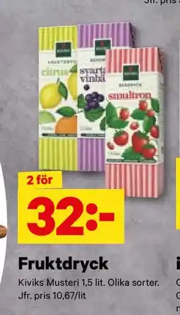 City Gross Fruktdryck, SEK 32 erbjuda