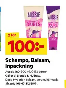 City Gross Schampo, Balsam, Inpackning, SEK 100 erbjuda