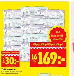 ICA Kvantum Tvättservetter erbjuda
