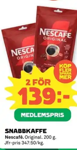 Coop Snabbkaffe erbjuda