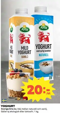 Coop Yoghurt erbjuda