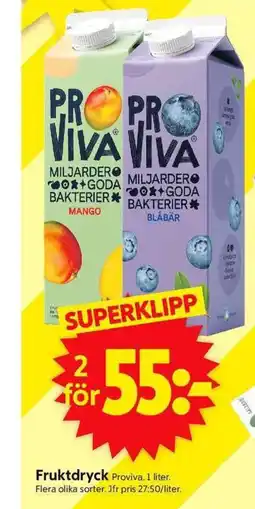 ICA Supermarket Fruktdryck erbjuda