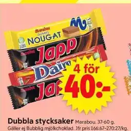 ICA Supermarket Dubbla stycksaker Marabou. erbjuda