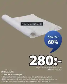 JYSK Dreamzone efjorden madrasskydd erbjuda