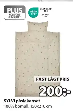 JYSK SYLVI påslakanset 100% bomull. erbjuda