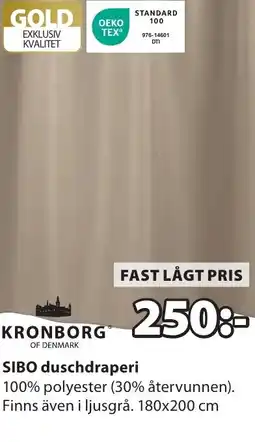 JYSK Kronborg sibo duschdraperi erbjuda