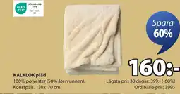JYSK KALKLOK pläd erbjuda