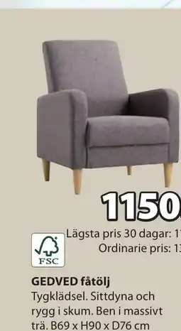 JYSK FSC GEDVED fåtölj erbjuda