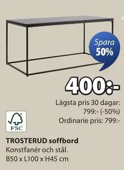 JYSK FSC TROSTERUD soffbord erbjuda
