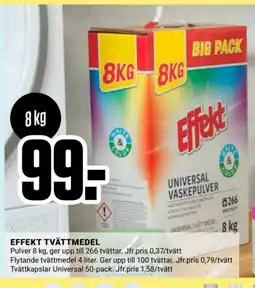 ÖoB Effekt tvättmedel pulver erbjuda