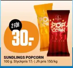 ÖoB Sundlings popcorn erbjuda