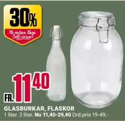 ÖoB Glasburkar, flaskor erbjuda