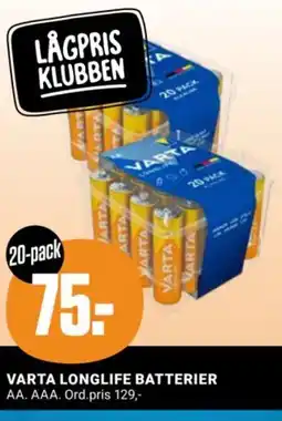 ÖoB Varta longlife batterier erbjuda