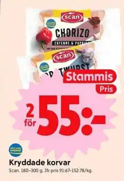 ICA Supermarket Kryddade korvar erbjuda