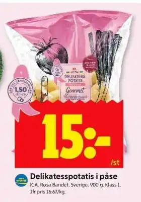 ICA Supermarket Delikatesspotatis i påse erbjuda