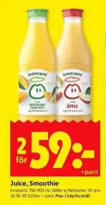 ICA Supermarket Juice, Smoothie erbjuda