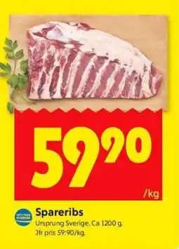 ICA Supermarket Spareribs erbjuda