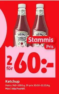 ICA Supermarket Ketchup erbjuda