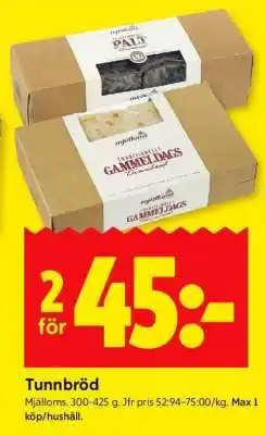 ICA Supermarket Tunnbröd erbjuda