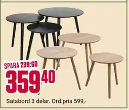 ÖoB Satsbord 3 delar erbjuda